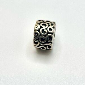 Pandora Sterling Silver S Swirl Clip Charm 790338 ALE